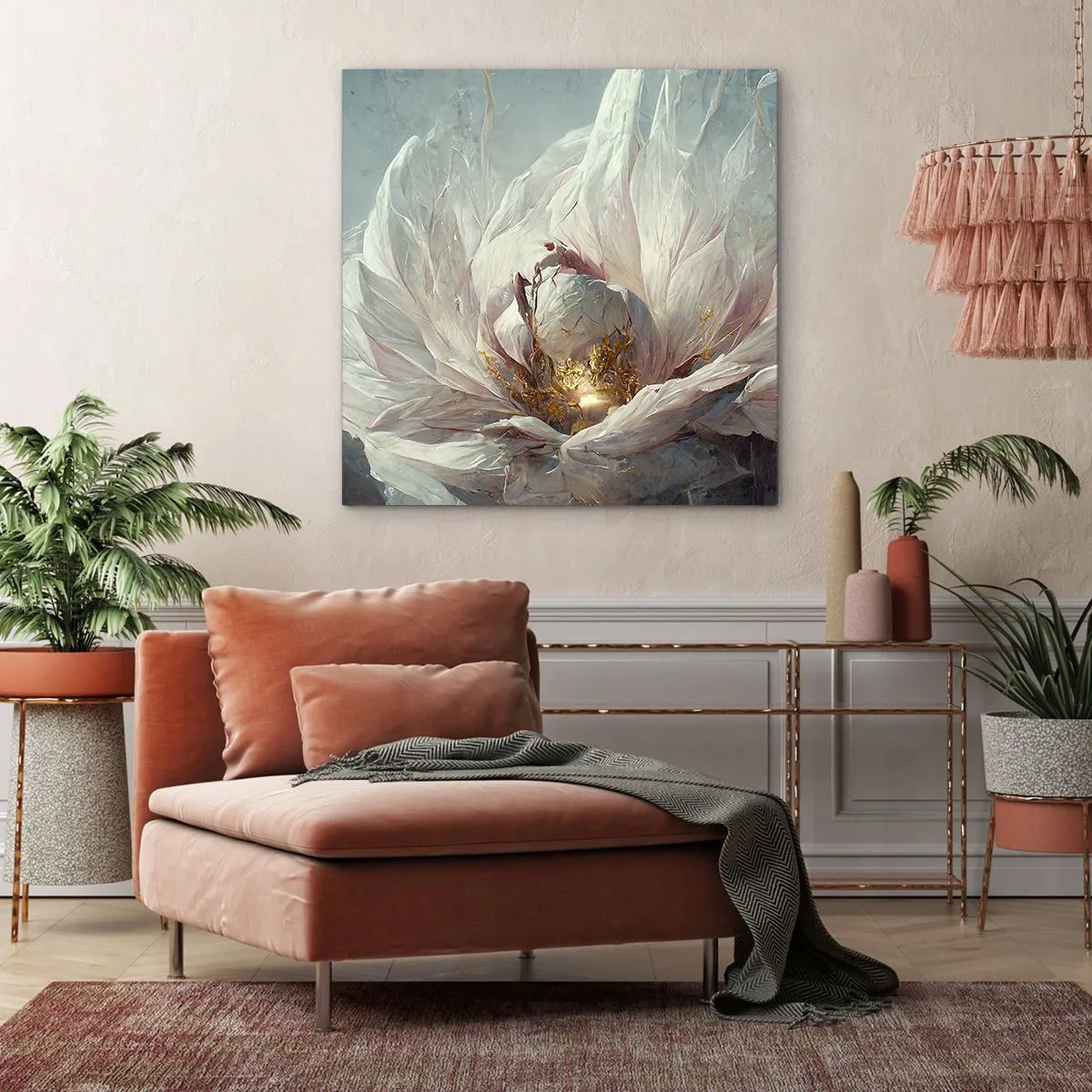Schilderen op canvas - Hij bloeit eens in de honderd jaar - 40x40 cm