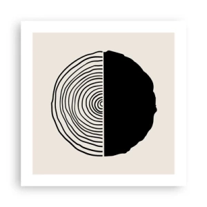 Poster - Half om half - 50x50 cm