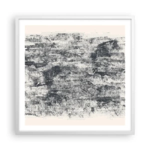 Poster in een witte lijst - Mistige compositie - 60x60 cm