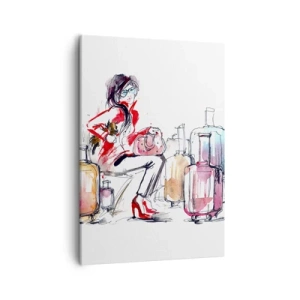 Schilderen op canvas - Laten we gaan zitten voor de reis - 50x70 cm