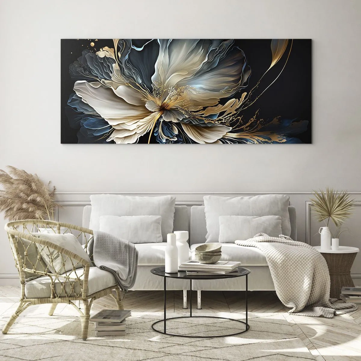 Schilderen op glas - Sprookjesachtige varenbloem - 100x40 cm
