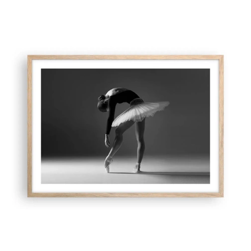 Een poster in een licht eiken lijst - Bella ballerina - 70x50 cm