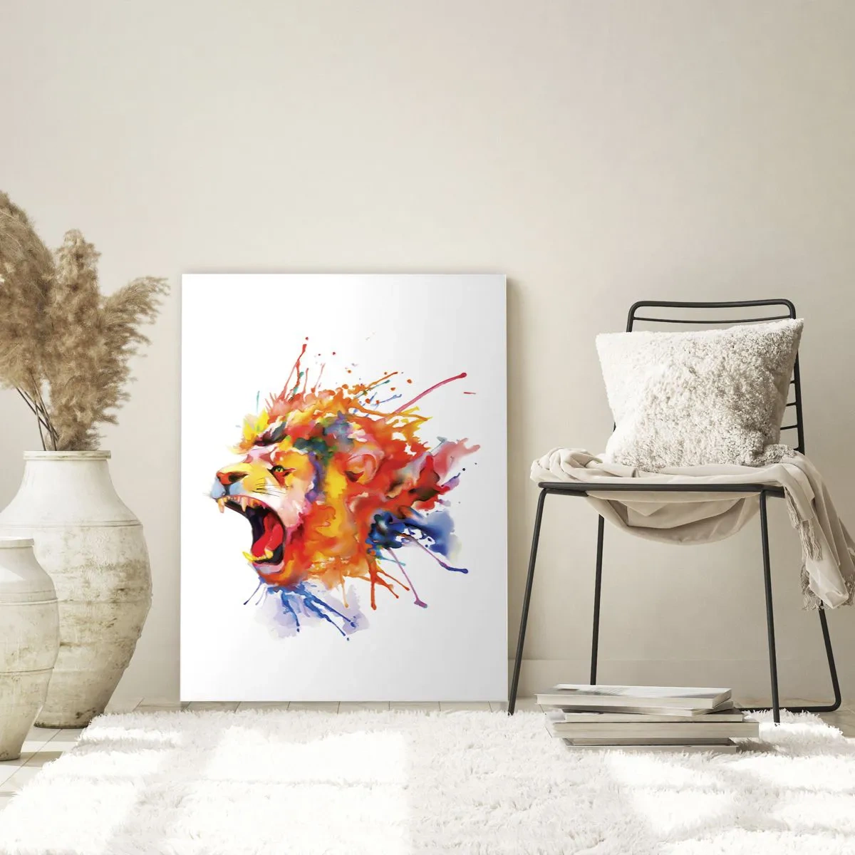 Schilderen op glas - Van woede exploderen  - 70x100 cm