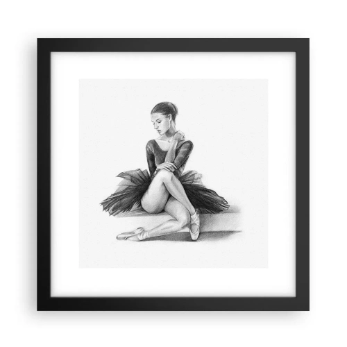Poster in een zwarte lijst - Betoverd door de dans - 30x30 cm