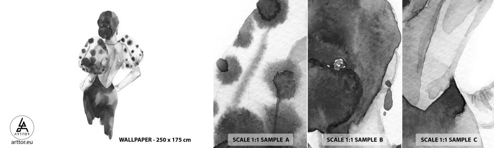 Fotobehang Staaltje Standard Eco - Ze kwam langs - Vrouw, Mode, Model - 100x30 cm