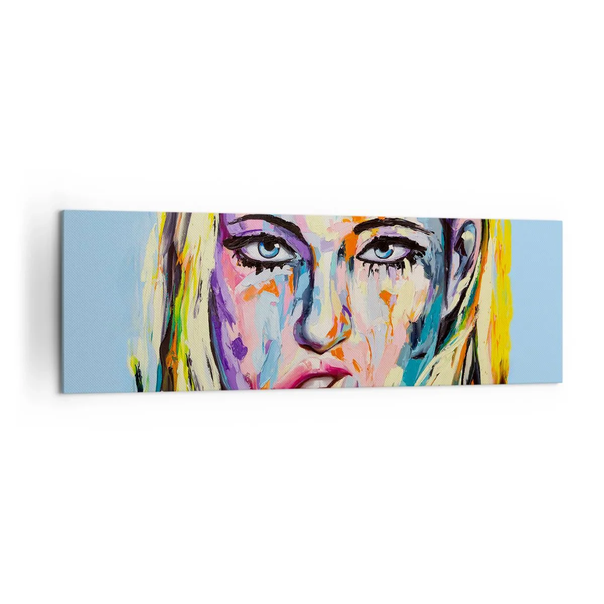 Schilderen op canvas - Kijk haar recht in de ogen - 160x50 cm