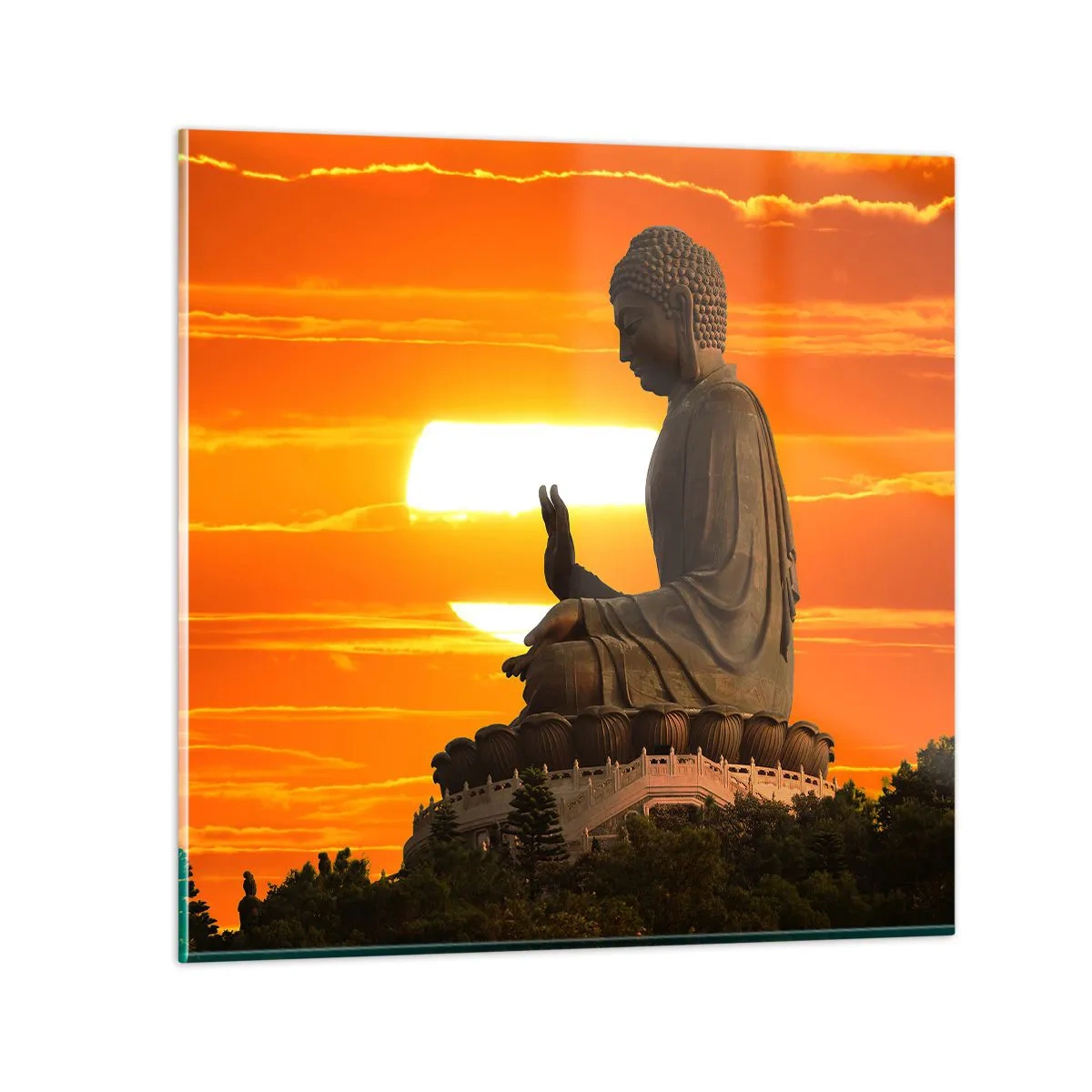 Schilderen op glas - Geen angst voor de wereld - 40x40 cm