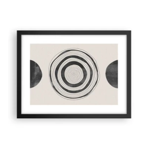 Poster in een zwarte lijst - Wat belangrijk is, is wat er tussenin zit - 40x30 cm
