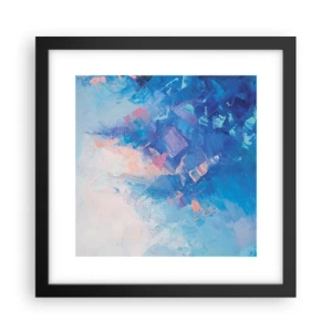 Poster in een zwarte lijst - Winter abstractie - 30x30 cm
