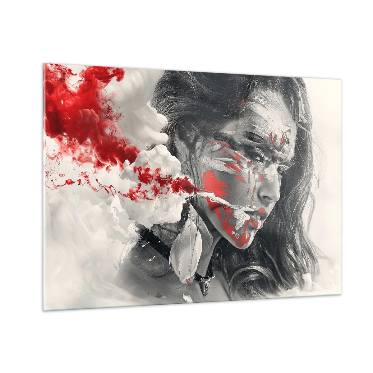 Schilderen op glas - In de dampen van absurditeit - 100x70 cm