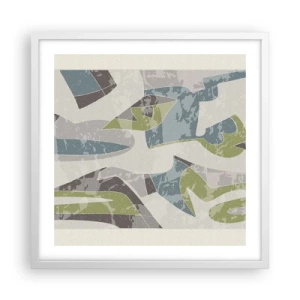 Poster in een witte lijst - Compositie achter het glas - 50x50 cm