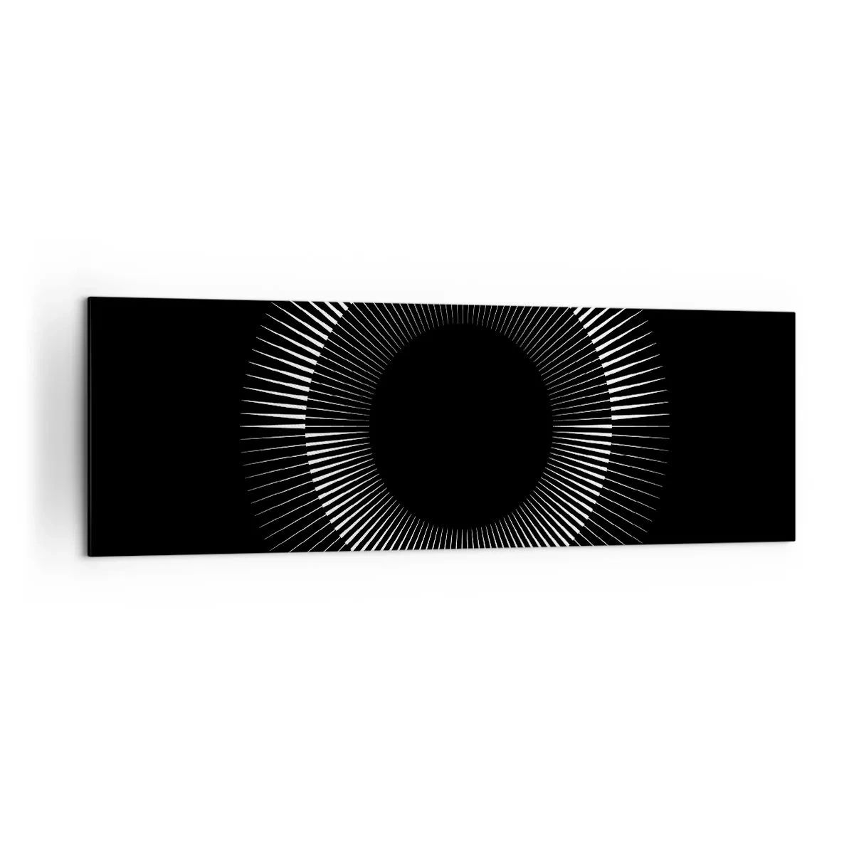 Schilderen op canvas - Zwarte zon - 160x50 cm