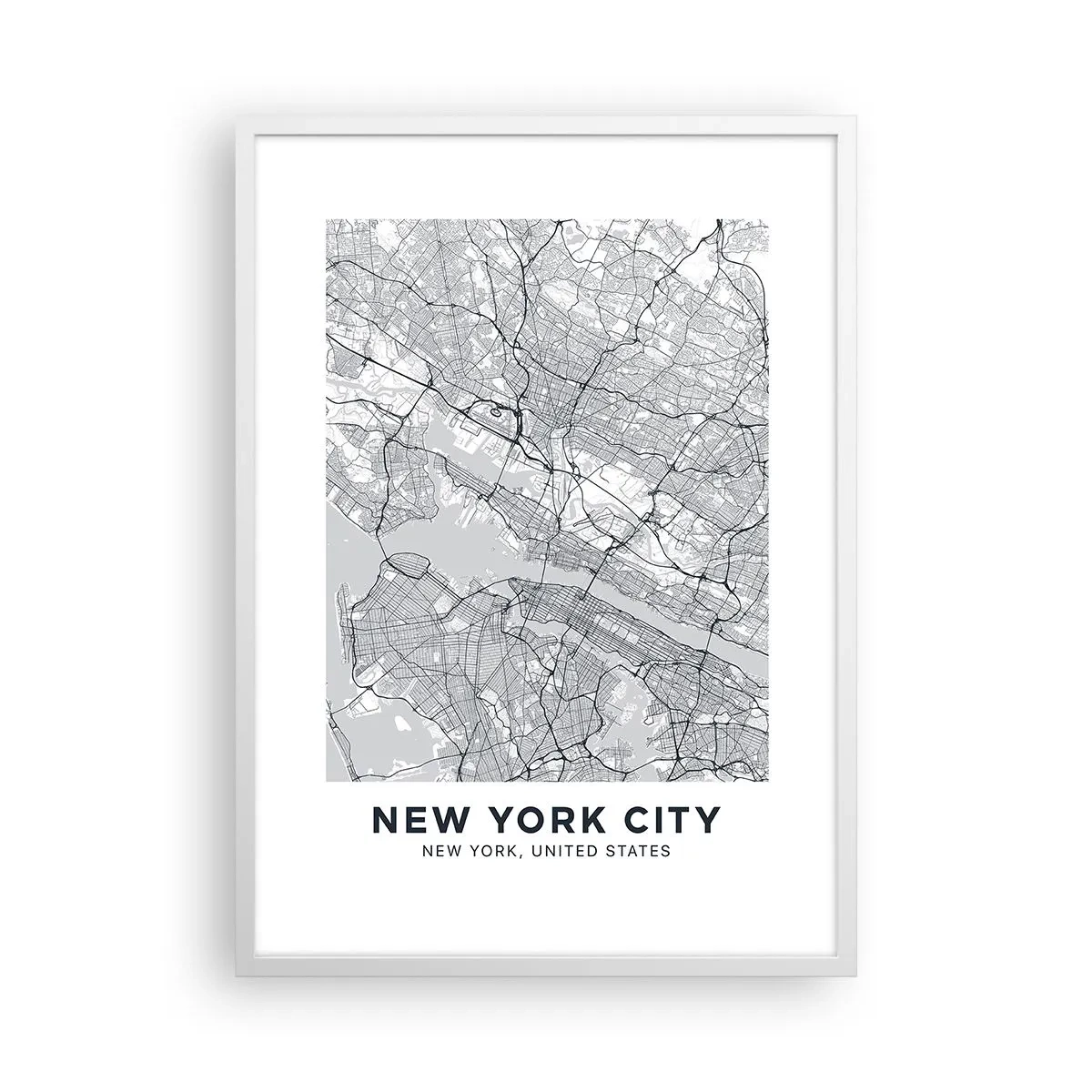 Poster in een witte lijst - De anatomie van een metropool - 50x70 cm