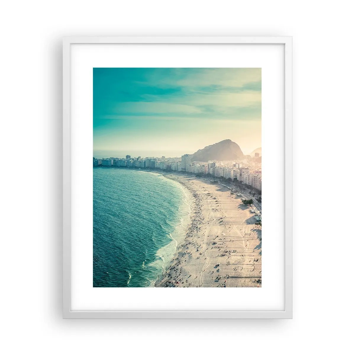 Poster in een witte lijst - Eeuwige vakantie in Rio - 40x50 cm