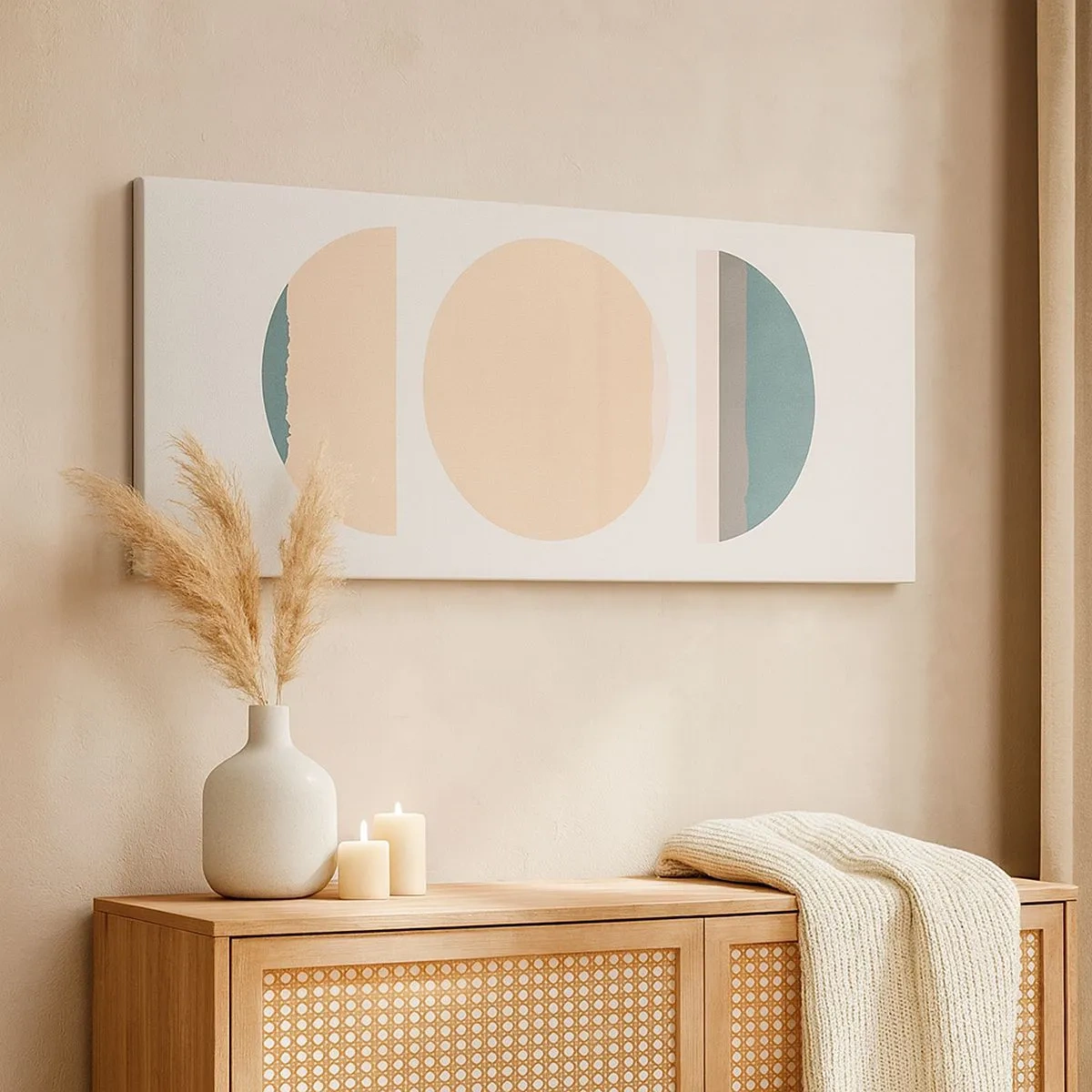 Schilderen op canvas - Een Wiel achter een andere - 100x40 cm