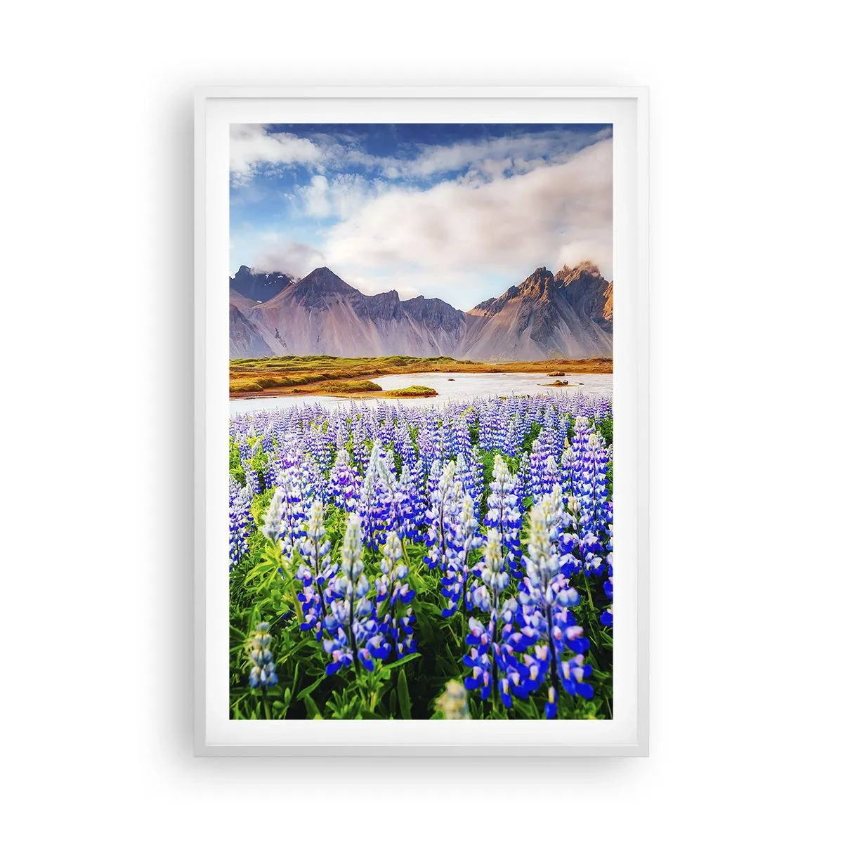 Poster in een witte lijst - Kracht en soberheid naast zachtheid - 61x91 cm