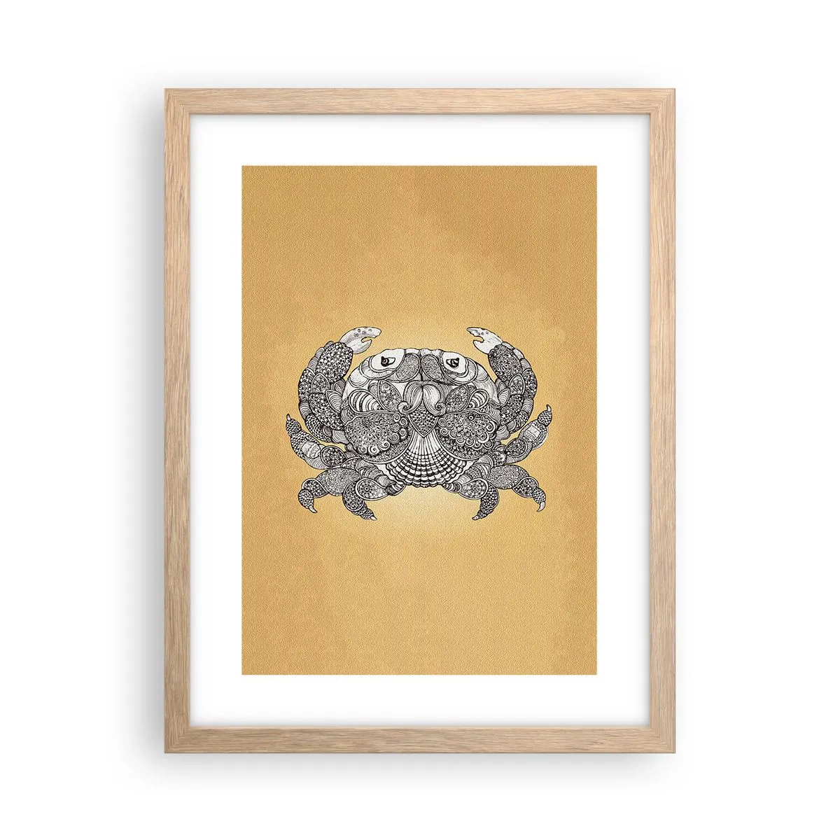 Een poster in een licht eiken lijst - Verhalen van meneer Krabs - 30x40 cm