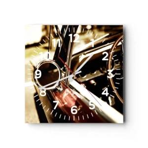 Wandklok - Klok - Een auto met een ziel - 40x40 cm