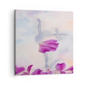 Schilderen op canvas - Delicaat als een bloem - 50x50 cm