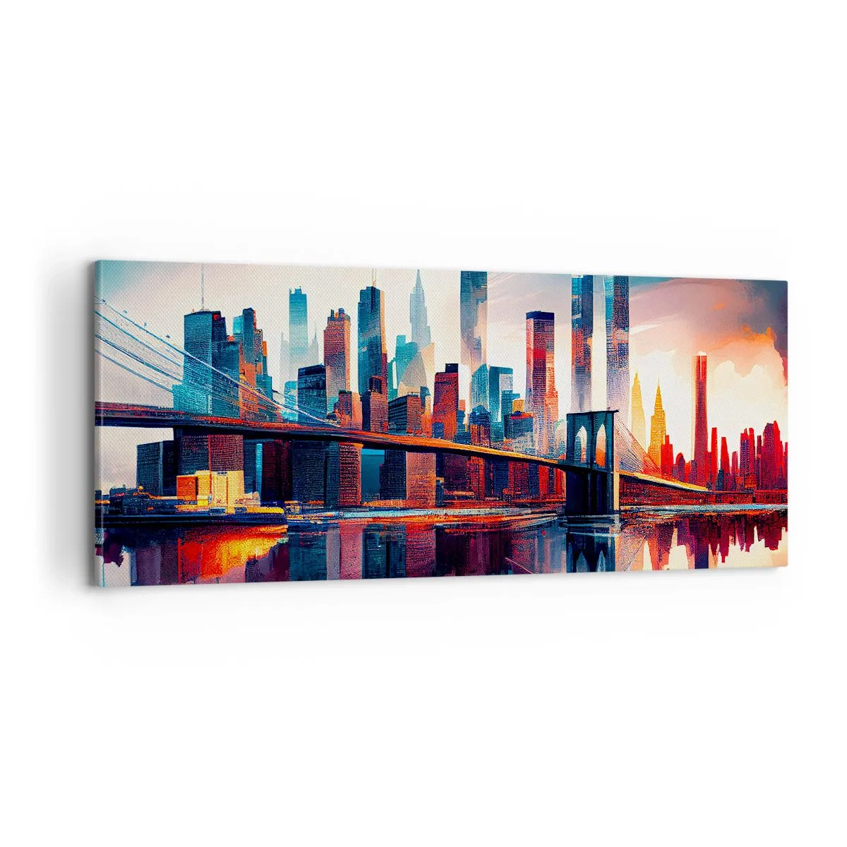 Schilderen op canvas - Een droomachtig New York - 100x40 cm