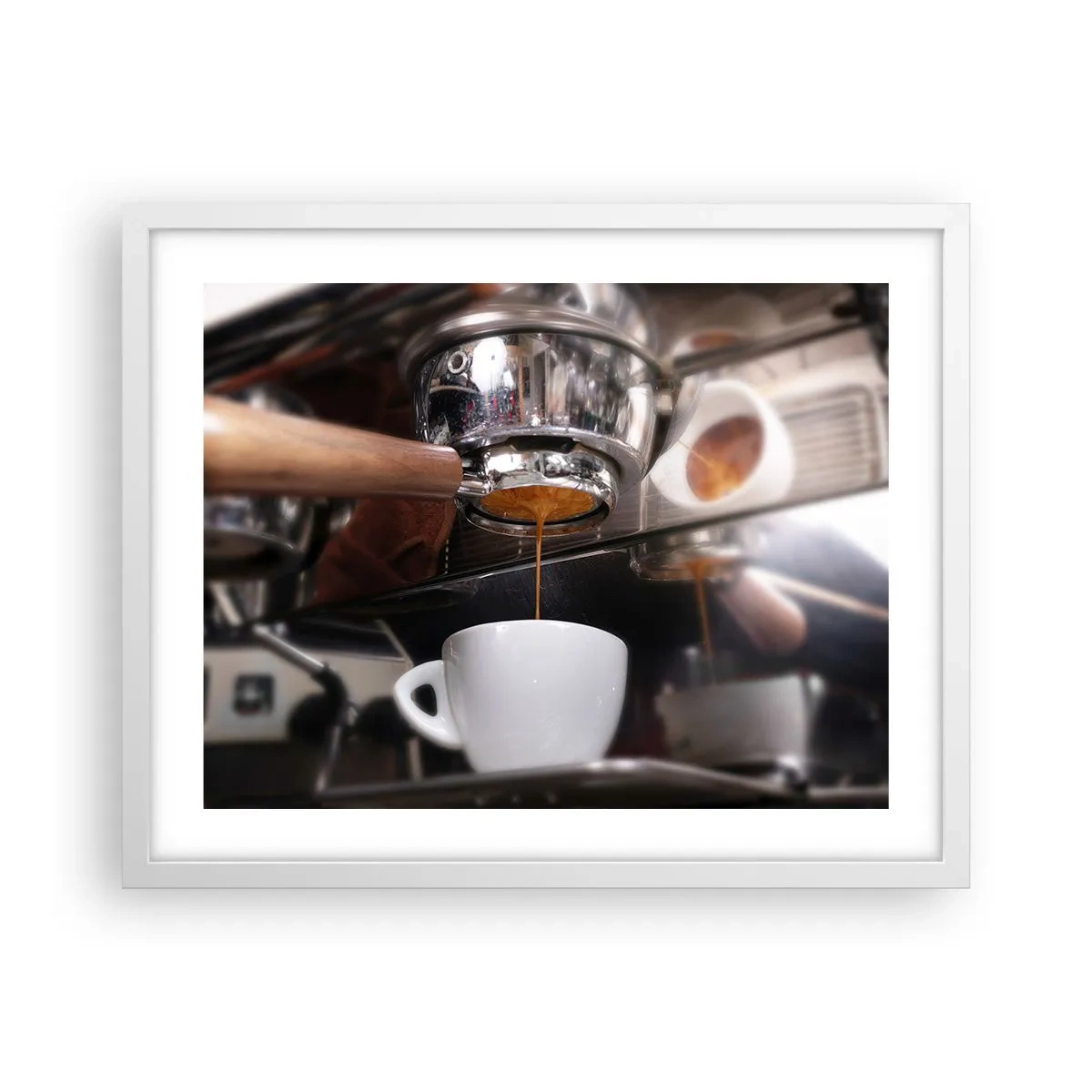 Poster in een witte lijst - Goede tijd van de dag - 50x40 cm