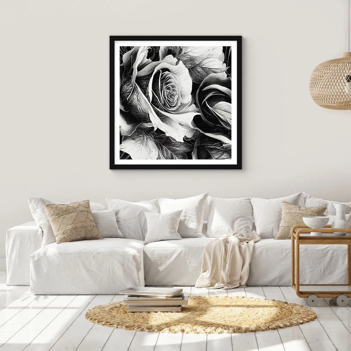 Poster in een zwarte lijst - Altijd een koningin - 60x60 cm