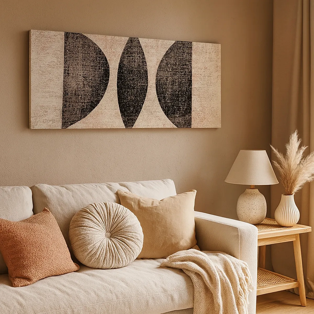 Schilderen op canvas - etnische abstractie - 30x30 cm