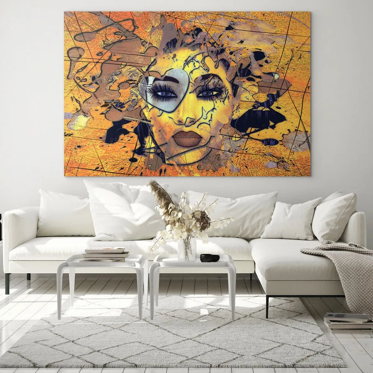Schilderen op glas - Zonnige schoonheid - 120x80 cm
