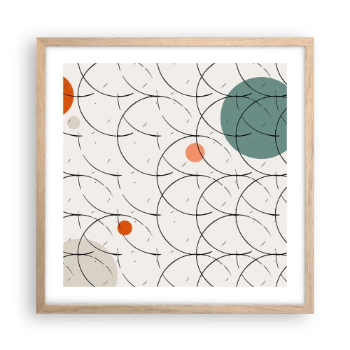 Een poster in een licht eiken lijst - In de pop-art-sfeer - 50x50 cm