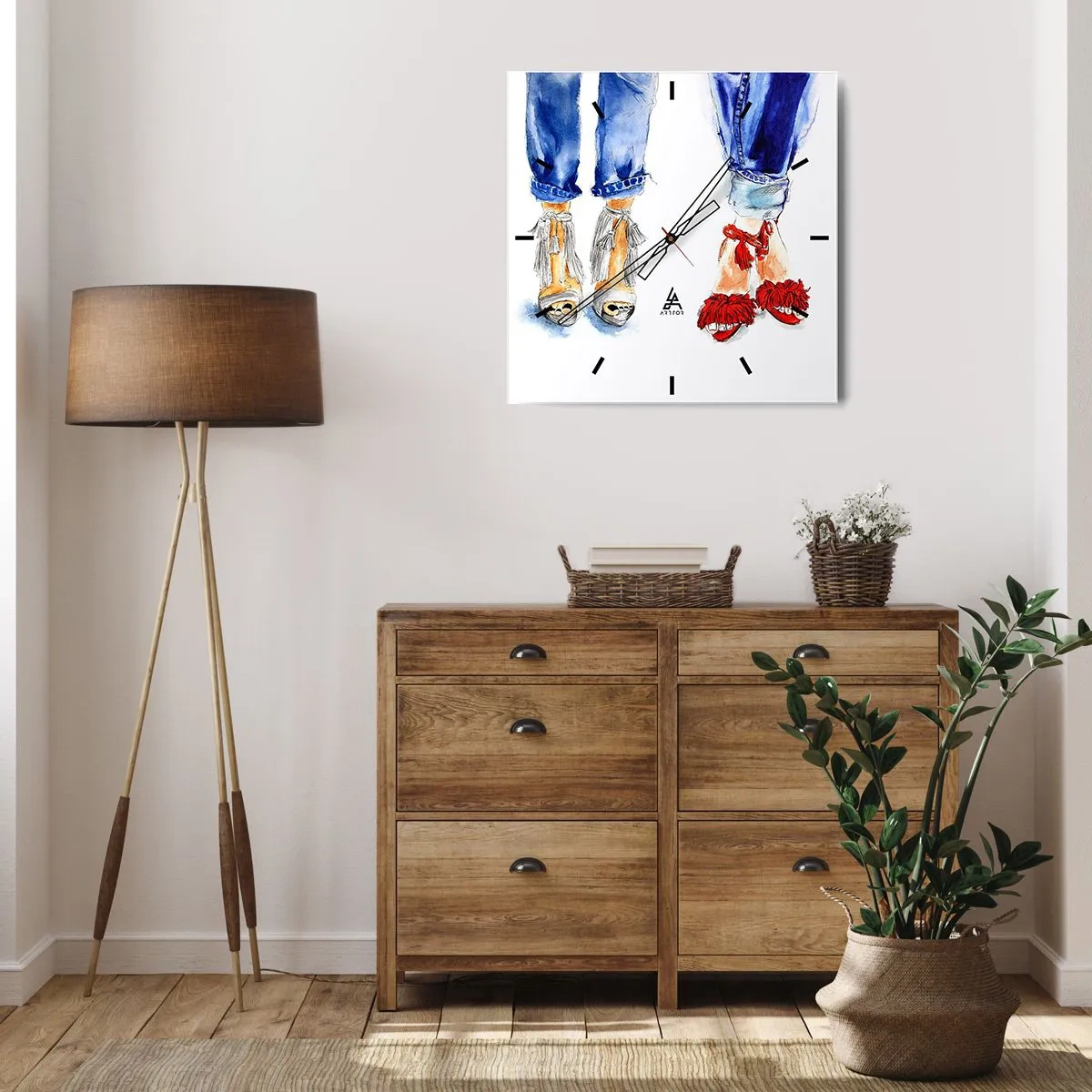 Wandklok - Klok - Misschien gaan we wandelen? - 30x30 cm