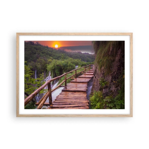 Een poster in een licht eiken lijst - Ongelooflijke schoonheid - 70x50 cm