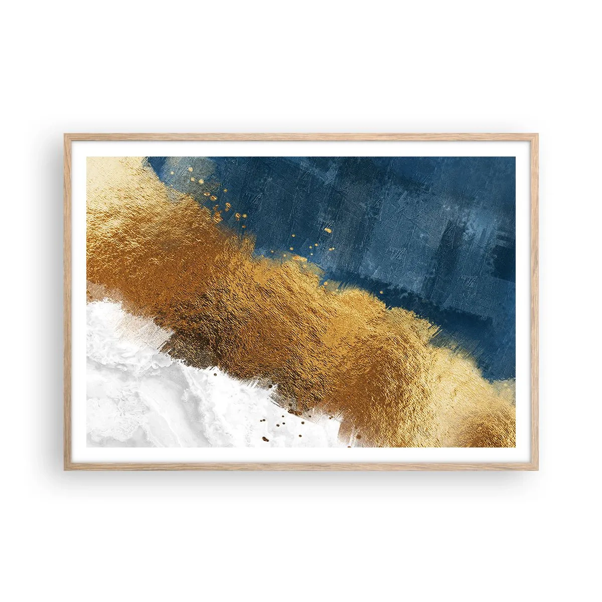 Een poster in een licht eiken lijst - De kleuren van de zomer - 100x70 cm