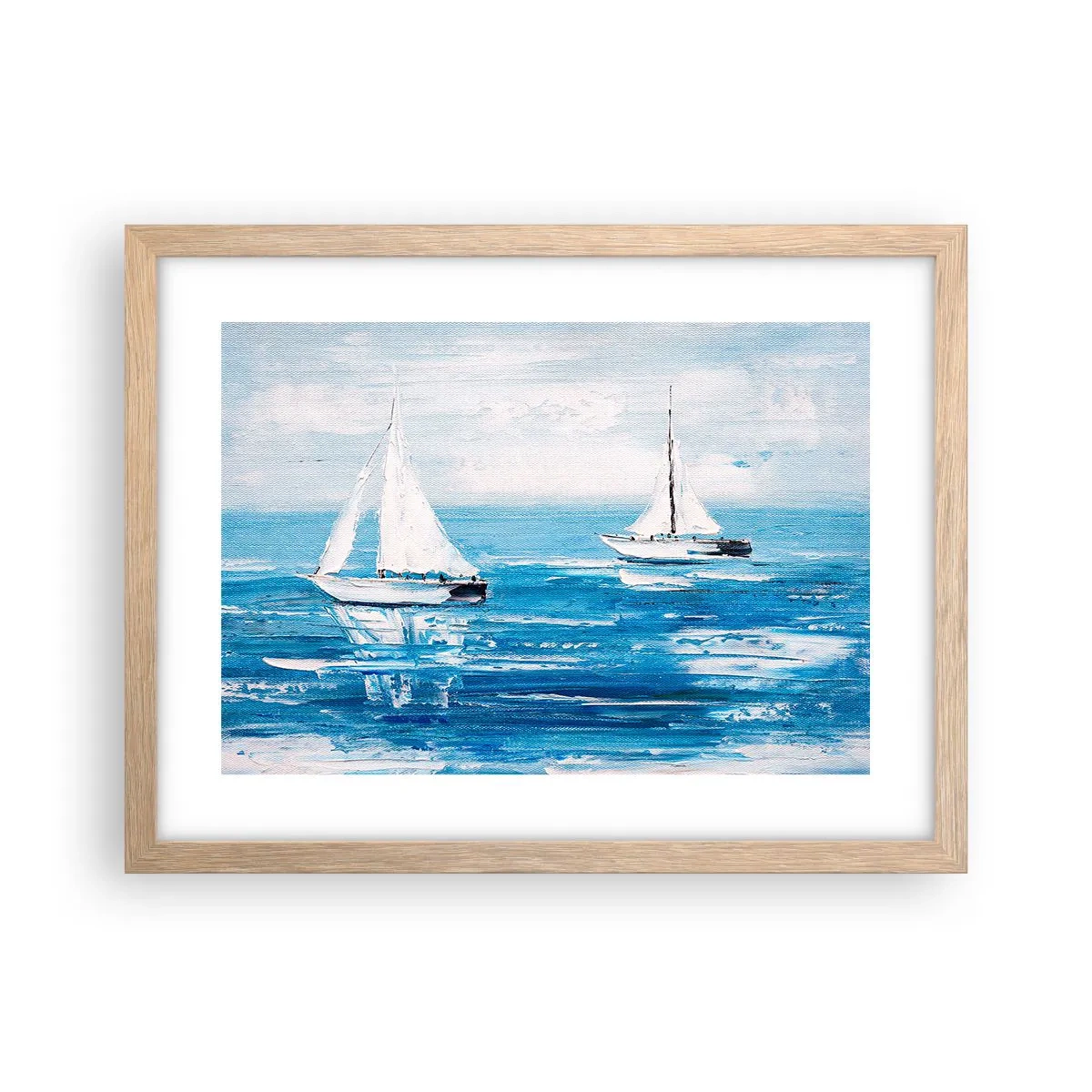 Een poster in een licht eiken lijst - Met een vriend aan mijn zijde - 40x30 cm