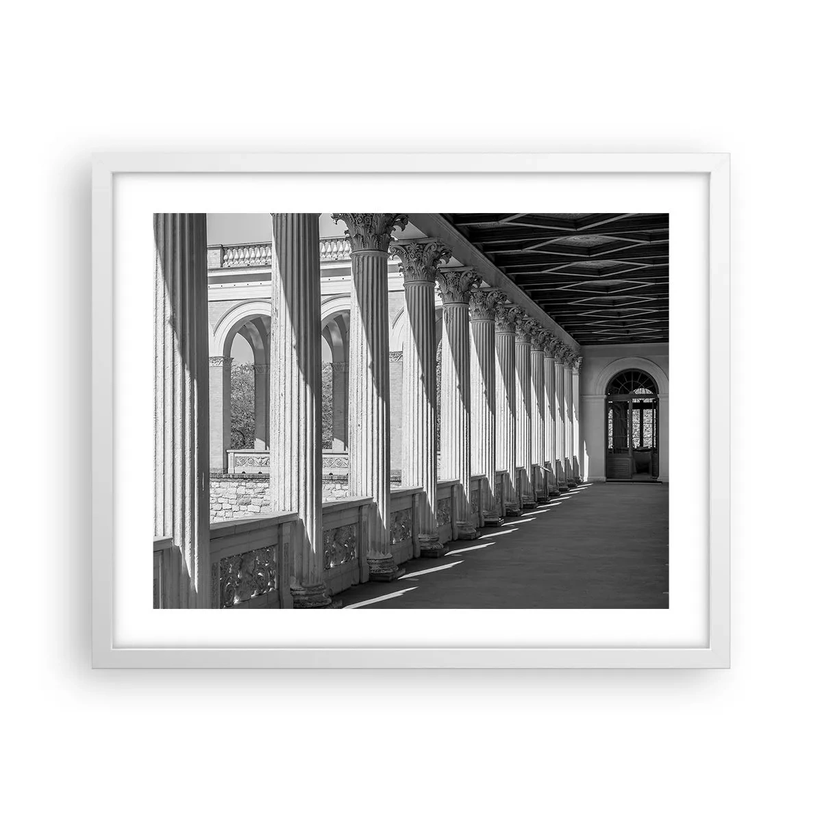 Poster in een witte lijst - Zonnige arcade - 50x40 cm