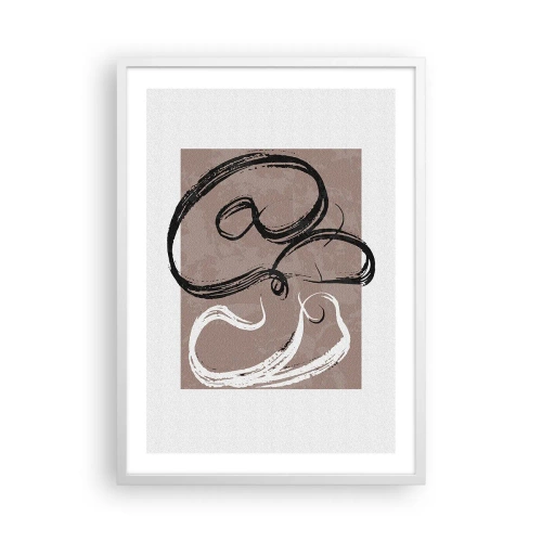 Poster in een witte lijst - Compositie – de zoektocht naar volheid - 50x70 cm