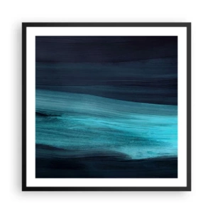 Poster in een zwarte lijst - Ga met de stroom mee - 60x60 cm