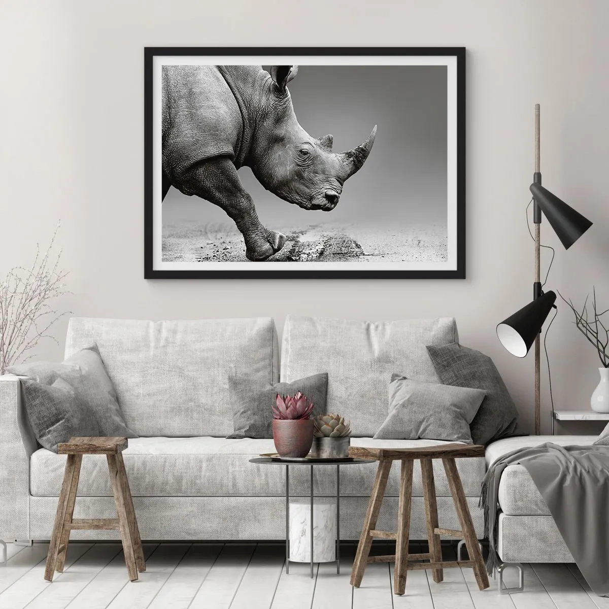 Poster in een zwarte lijst - Onstuitbare kracht - 50x40 cm