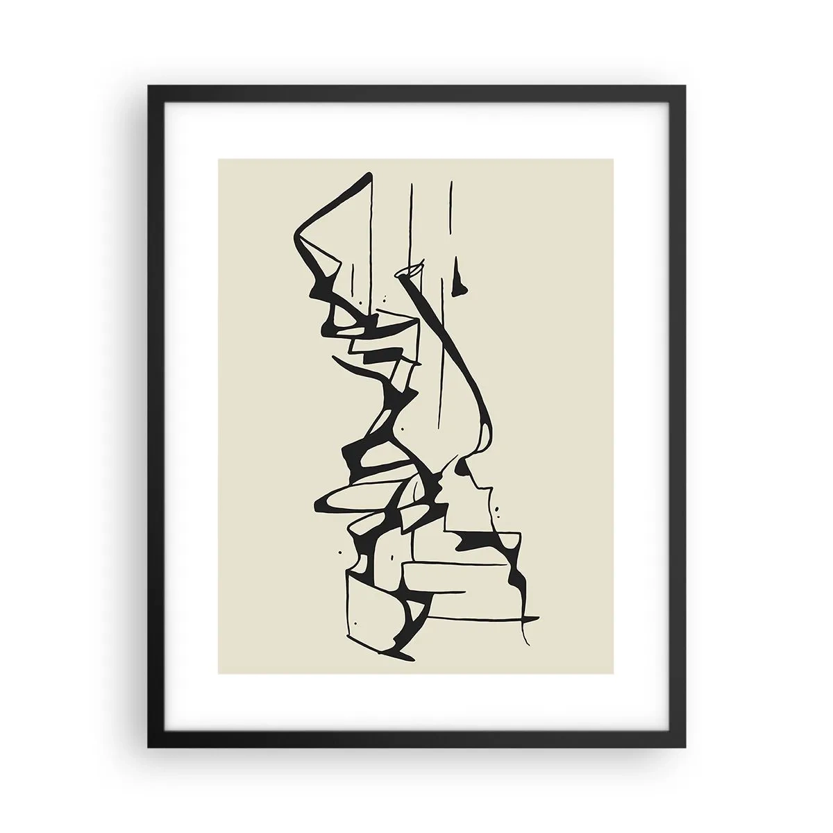 Poster in een zwarte lijst - Misschien een landschap - 40x50 cm