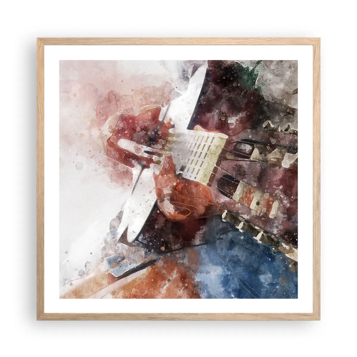 Een poster in een licht eiken lijst - En wat vind je ervan? - 60x60 cm