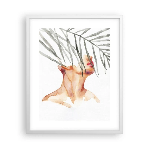 Poster in een witte lijst - Voel de polsslag van de tropen - 40x50 cm