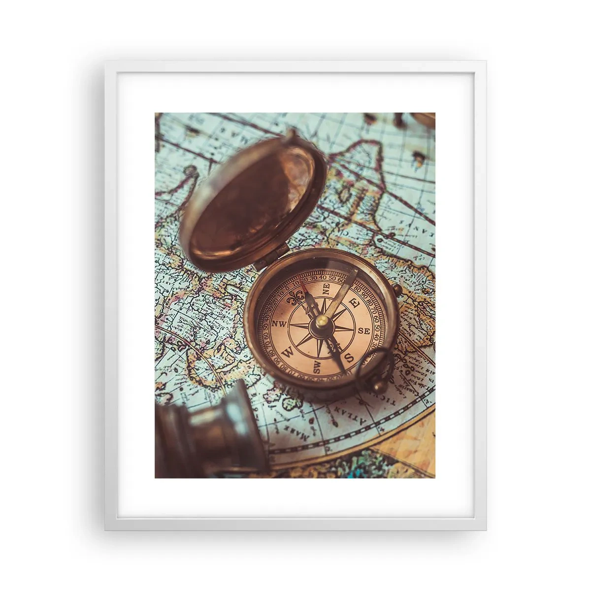 Poster in een witte lijst - Voor de avonturier - 40x50 cm