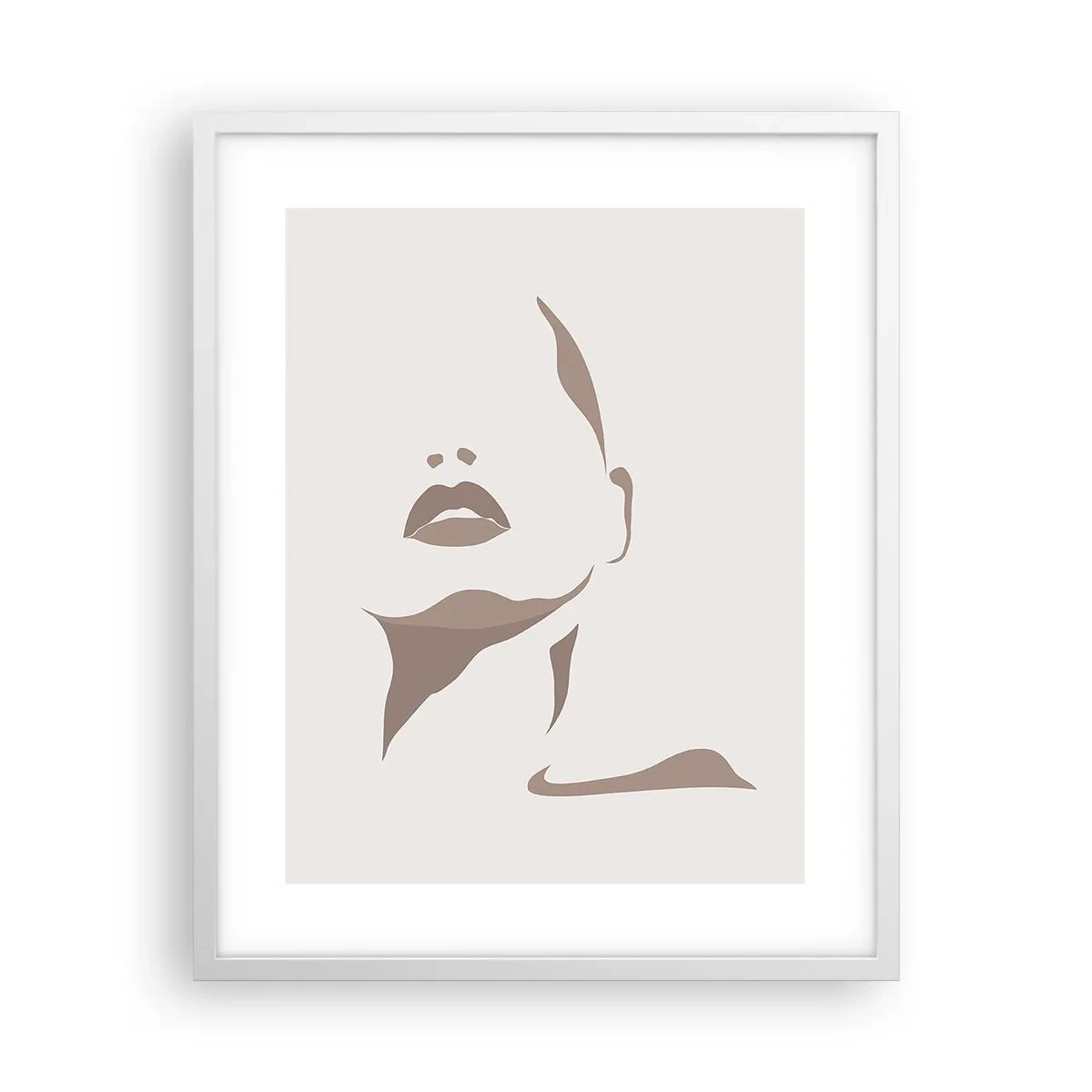 Poster in een witte lijst - Gemaakt van licht en schaduw - 40x50 cm