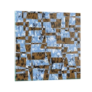 Schilderen op glas - Een niet-menselijke knipsel - 60x60 cm