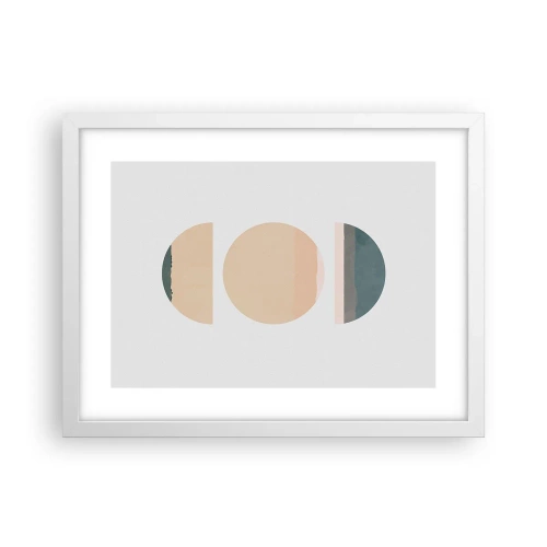 Poster in een witte lijst - Een Wiel achter een andere - 40x30 cm