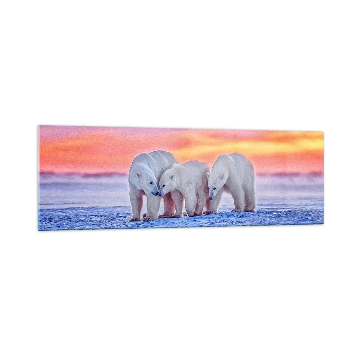 Schilderen op glas - Familie warmte is genoeg - 160x50 cm