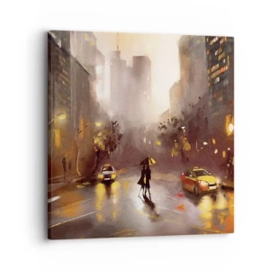Schilderen op canvas - In de lichten van New York - 30x30 cm