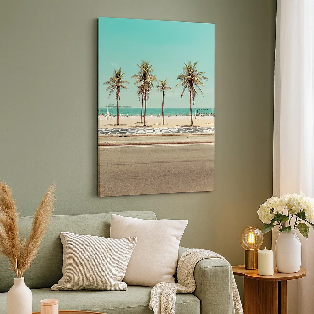 Schilderen op canvas - Op wacht op het strand - 50x70 cm