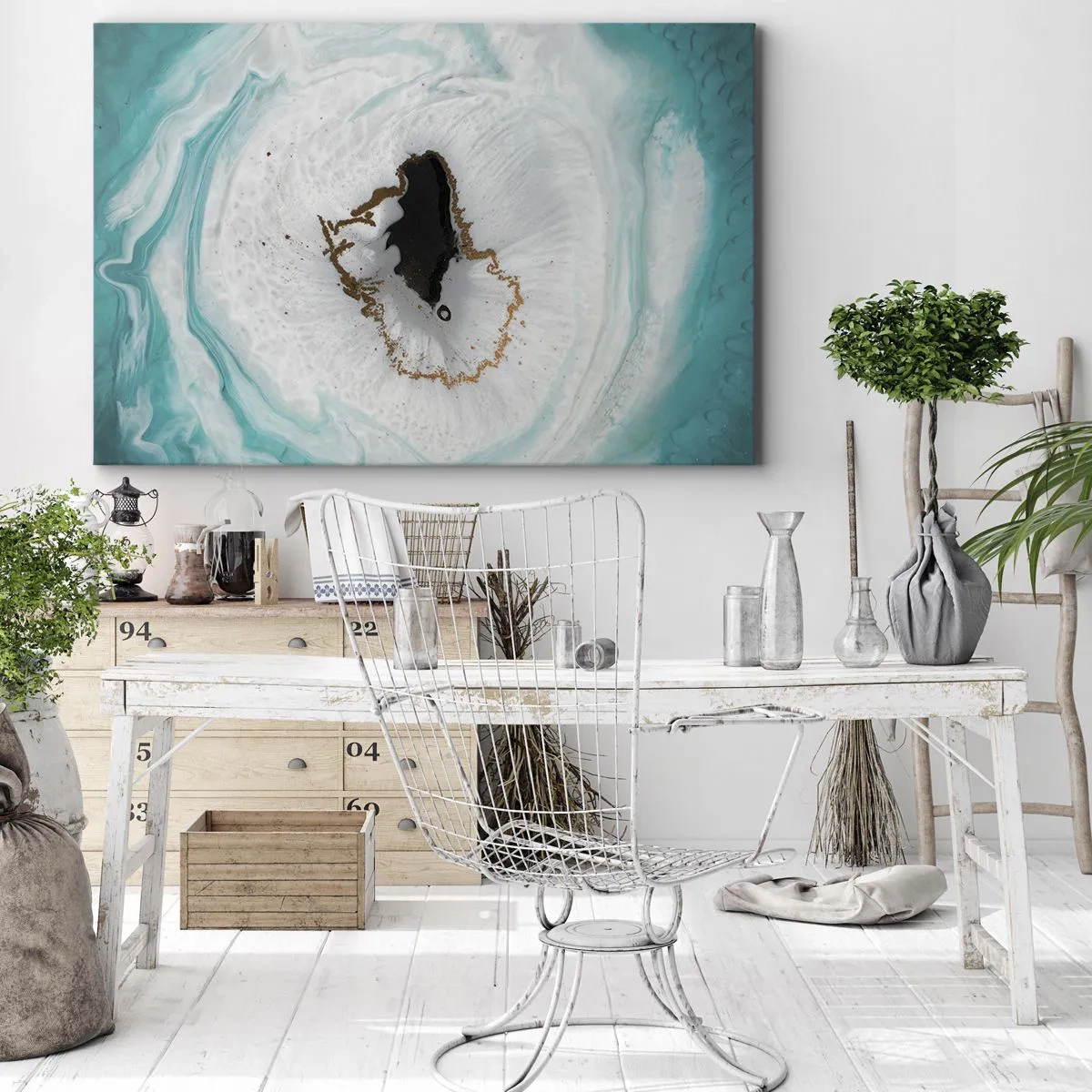 Schilderen op canvas - Binnendringen - 120x80 cm