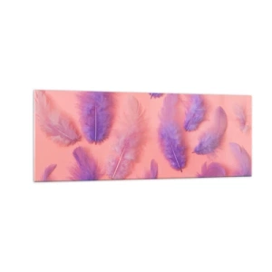 Schilderen op glas - Lila vogel van verlangen - 140x50 cm