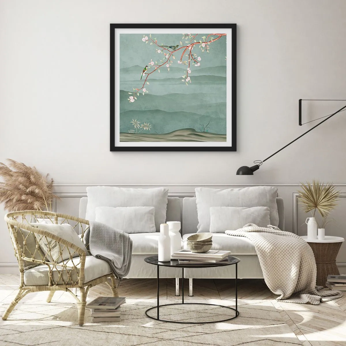 Poster in een zwarte lijst - Lente, oh jij bent het - 40x40 cm